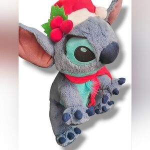Disney Stitch Holiday Plush - Gray, Red, Green
